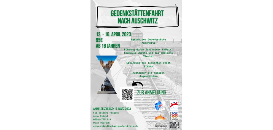 Poster Gedenkstättenfahrt Auschwitz (Hochformat))