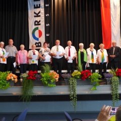 Ehrung für 40, 50 und 60 "Jahre Singen im Chor“ durch Herrn Bergmann.